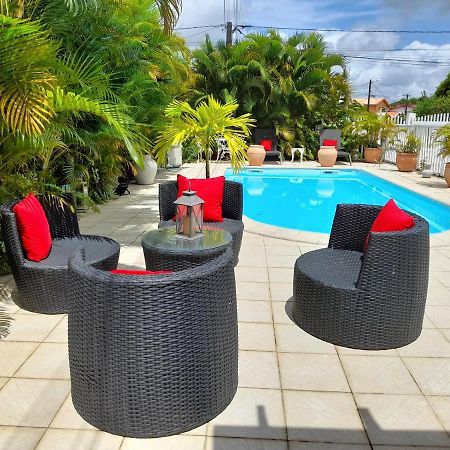 勒拉芒坦Coquet F2 Climatise Avec Piscine Au Lamentin公寓 外观 照片